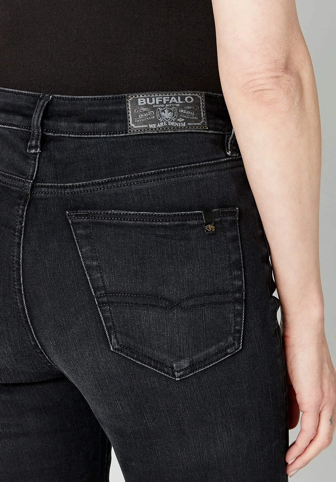 High Rise Straight Jayden Women's Jeans in Faded Black - BL15834 sold by Buffalo David Bitton product image thumbnail 4
