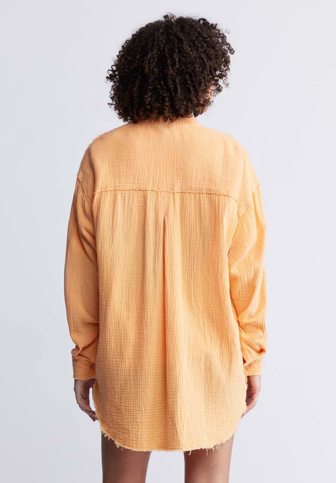 Taylee Women’s Oversized Blouse in Tangerine - WT0089P sold by Buffalo David Bitton product image thumbnail 3
