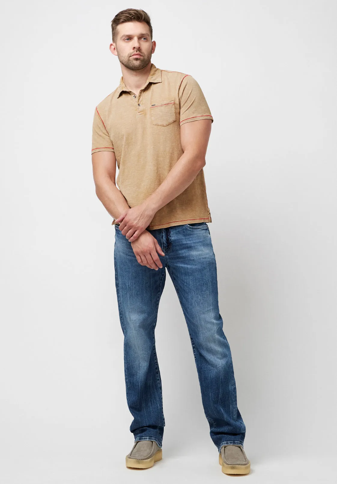Kacinos Optic Wash Tan Polo - BM23843 sold by Buffalo David Bitton product image thumbnail 5