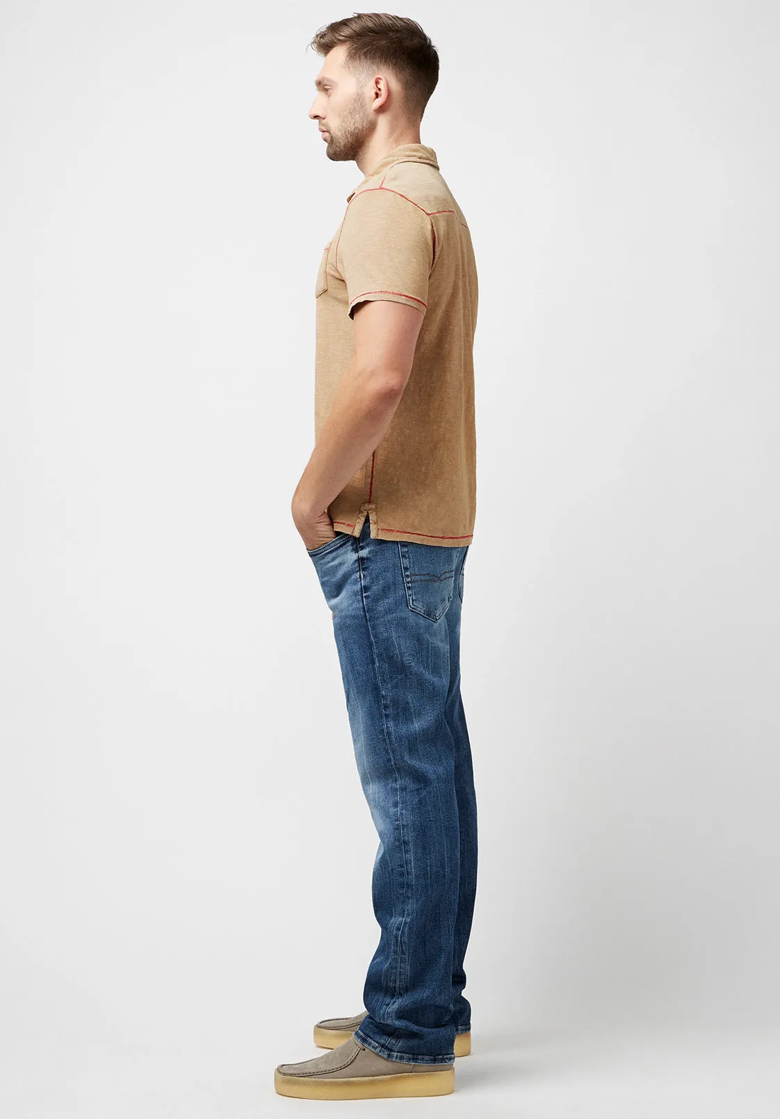 Kacinos Optic Wash Tan Polo - BM23843 sold by Buffalo David Bitton product image thumbnail 4