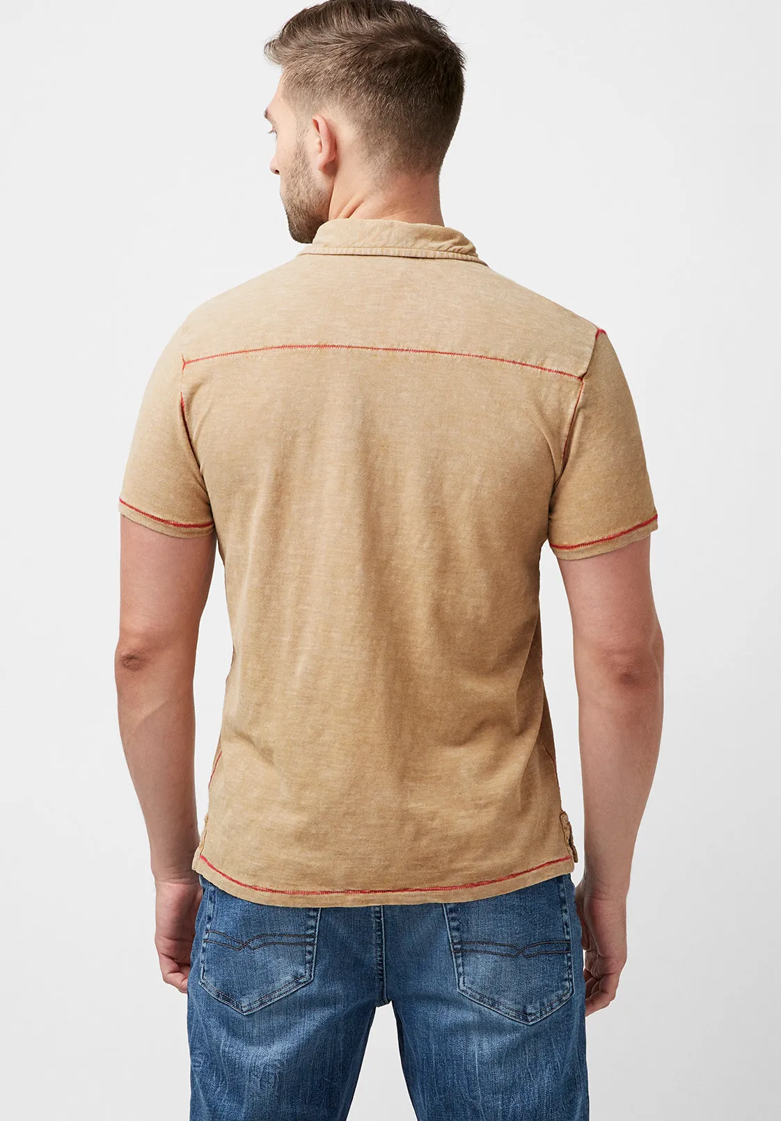 Kacinos Optic Wash Tan Polo - BM23843 sold by Buffalo David Bitton product image thumbnail 2