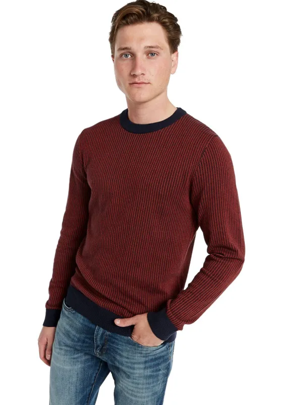 Waxile Contrast knit Sweater - BM23169 sold by Buffalo David Bitton