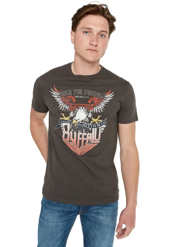Tutock Eagle Print T-Shirt - BM23318 sold by Buffalo David Bitton