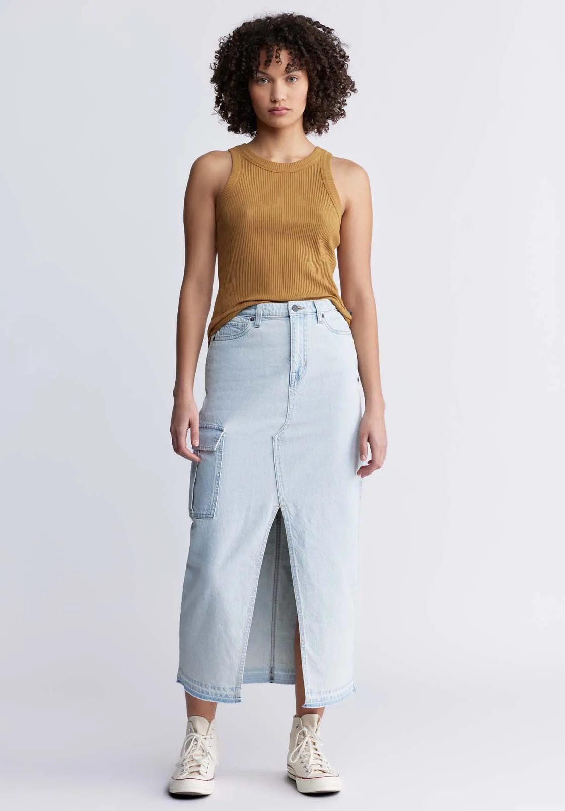 Regine Women’s Ribbed Tank Top in Tan - KT0119P sold by Buffalo David Bitton product image thumbnail 5