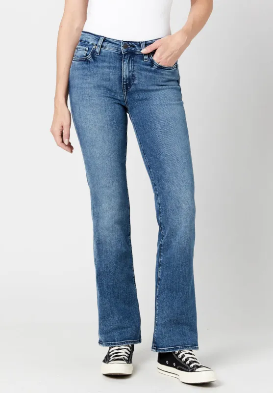 Mid Rise Bootcut Queen Women's Jeans in Whiskered and Sanded Blue - BL15831 sold by Buffalo David Bitton