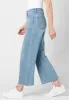 Wide Leg Addisson Women's Cropped Jeans in Antique Whiskered Light Blue - BL15859 sold by Buffalo David Bitton