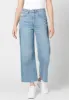 Wide Leg Addisson Women's Cropped Jeans in Antique Whiskered Light Blue - BL15859 sold by Buffalo David Bitton
