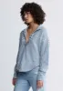 Ellowynne Women’s Striped Pullover in White & Blue - KT0099P sold by Buffalo David Bitton
