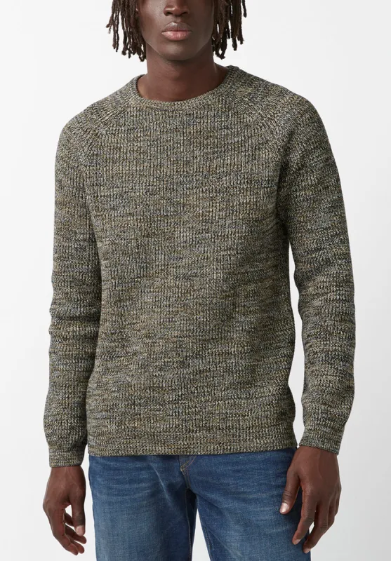 Walin Men’s Sweater in Heather Army Green - BM24012 sold by Buffalo David Bitton