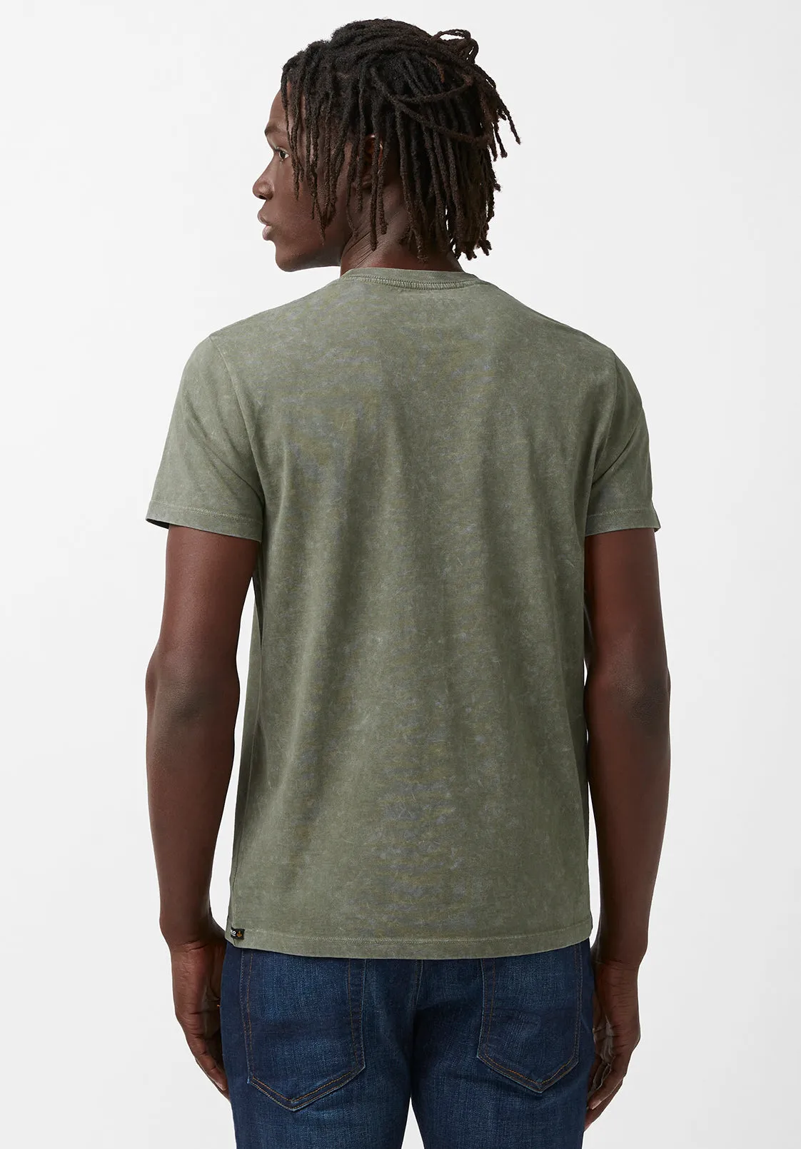 Tirevet Men’s T-Shirt in Army Green - BM24167 sold by Buffalo David Bitton product image thumbnail 2