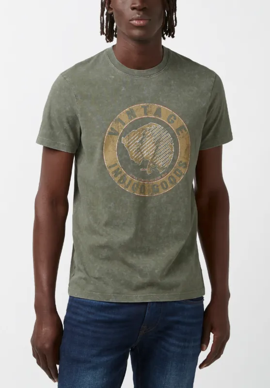Tirevet  Men’s T-Shirt in Army Green - BM24167 sold by Buffalo David Bitton