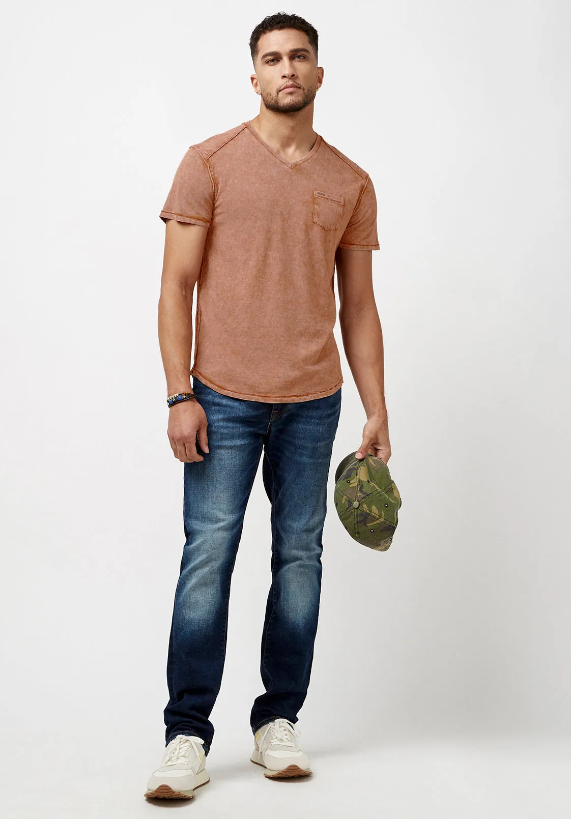 Kamiz Acid Wash Pocket T-Shirt - BM23839 sold by Buffalo David Bitton product image thumbnail 5