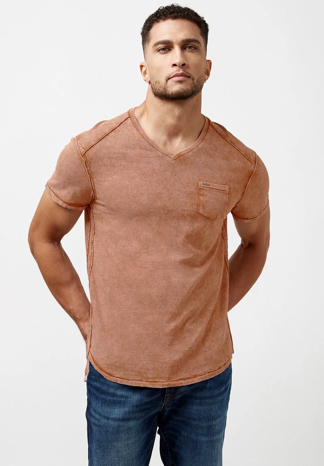 Kamiz Acid Wash Pocket T-Shirt - BM23839 sold by Buffalo David Bitton product image thumbnail 3