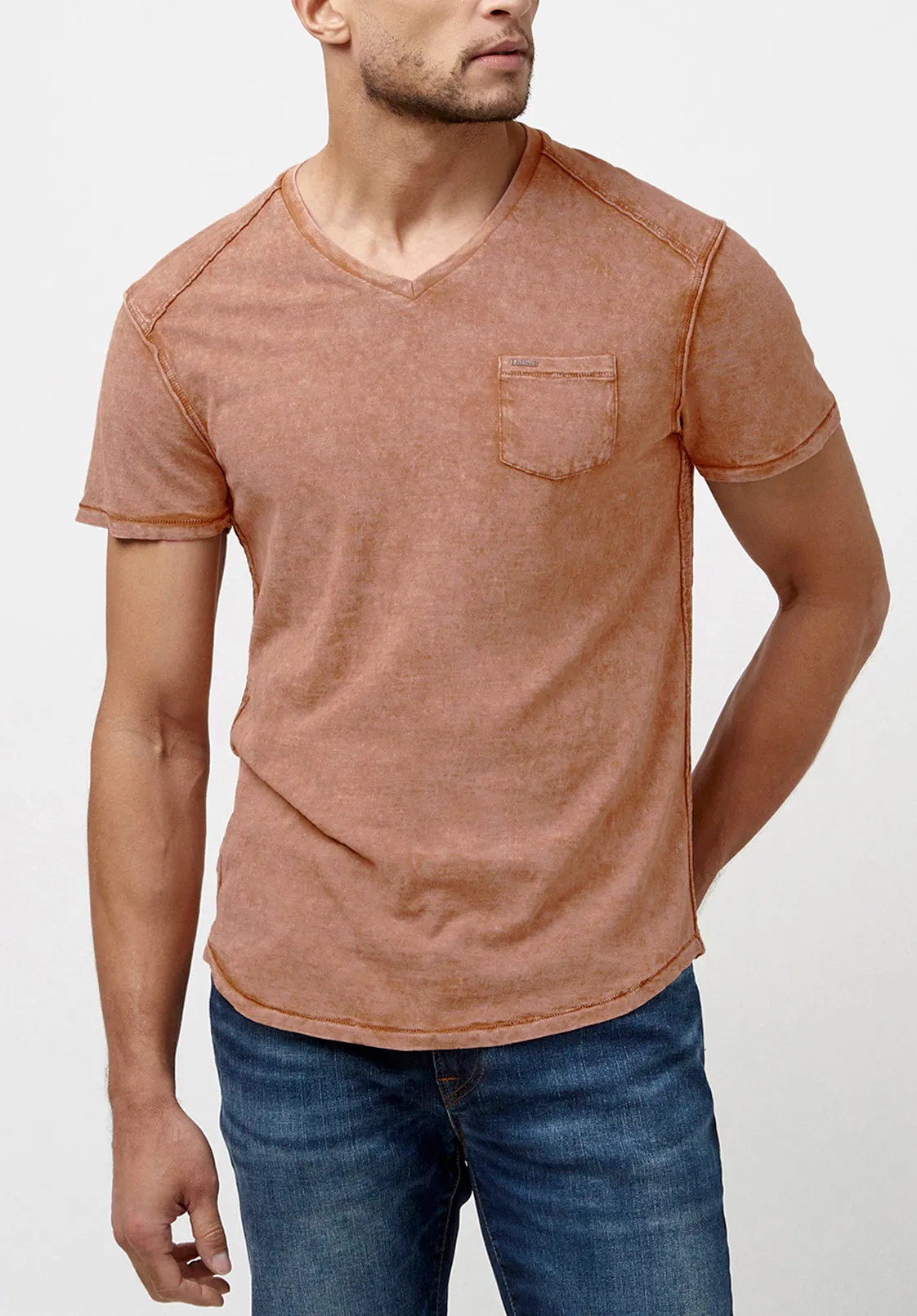 Kamiz Acid Wash Pocket T-Shirt - BM23839 sold by Buffalo David Bitton