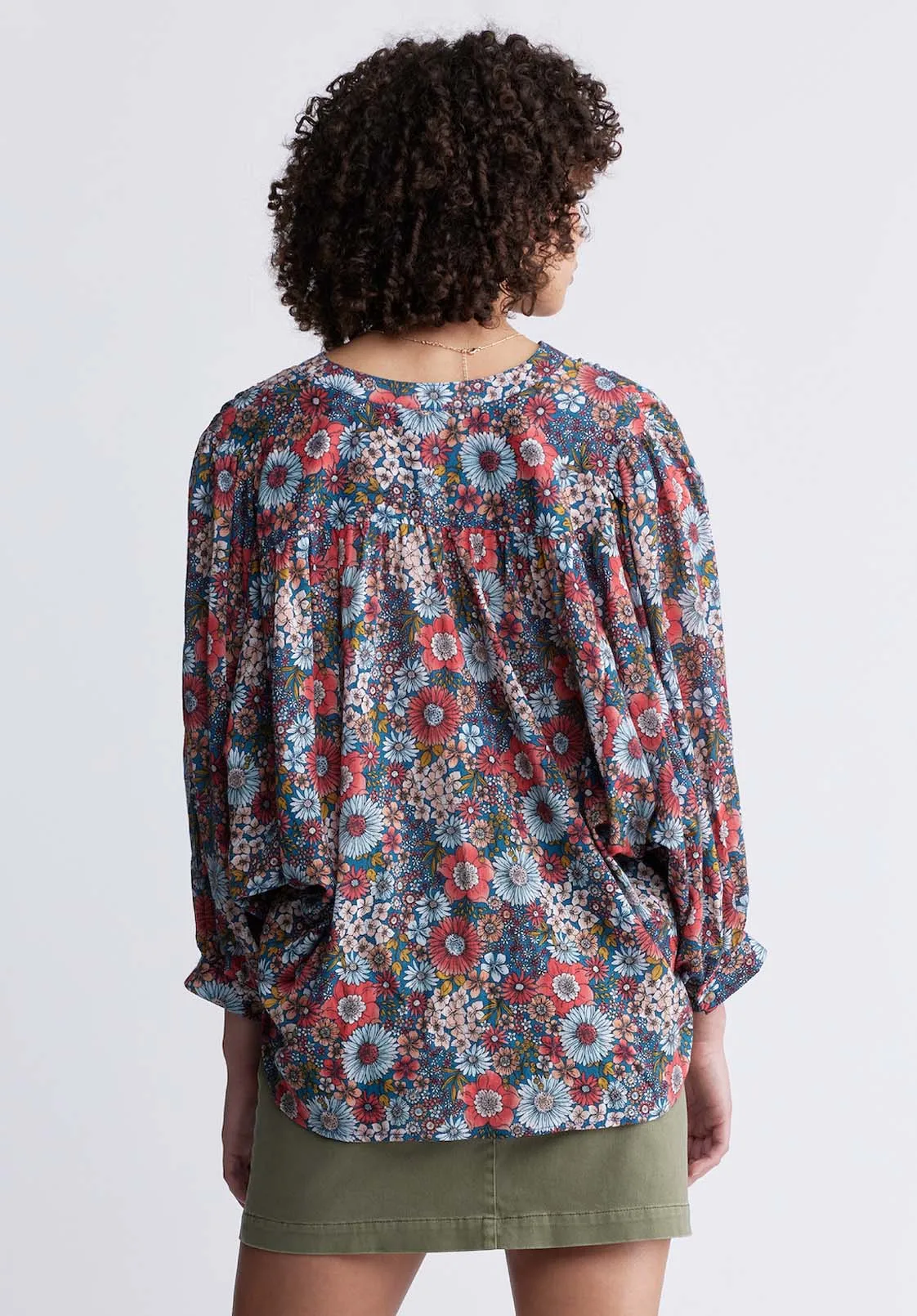 Ishara Women’s Balloon Sleeve Blouse in Floral Print - WT0079P sold by Buffalo David Bitton product image thumbnail 4