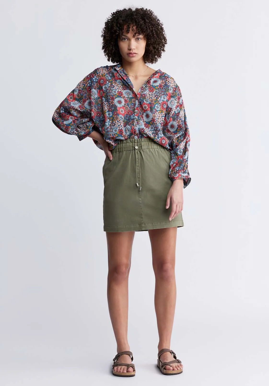 Ishara Women’s Balloon Sleeve Blouse in Floral Print - WT0079P sold by Buffalo David Bitton product image thumbnail 5