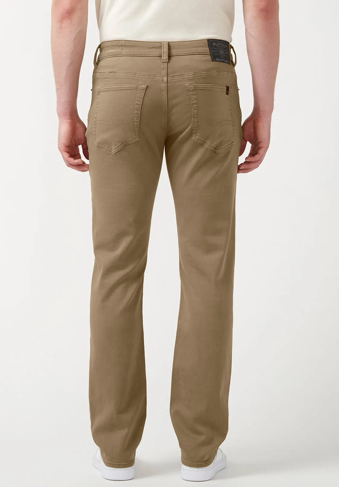 Straight Six Men's Fleece Canvas Pants in Dark Beige - BM22939 sold by Buffalo David Bitton product image thumbnail 2