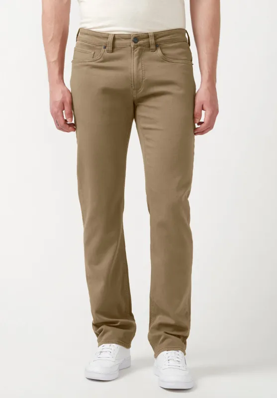 Straight Six Men's Fleece Canvas Pants in Dark Beige - BM22939 sold by Buffalo David Bitton