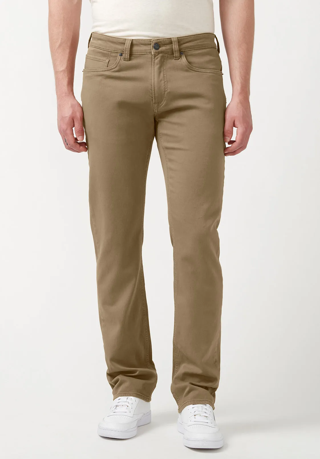 Straight Six Men's Fleece Canvas Pants in Dark Beige - BM22939 sold by Buffalo David Bitton
