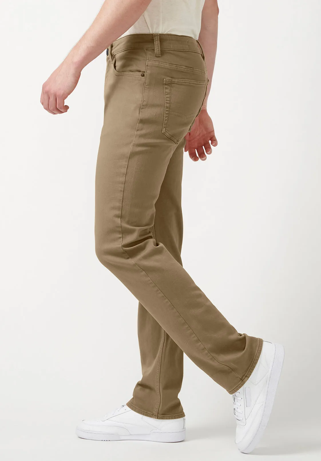 Straight Six Men's Fleece Canvas Pants in Dark Beige - BM22939 sold by Buffalo David Bitton product image thumbnail 4