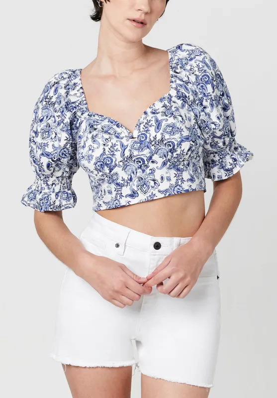 Pasley Print Stacie Cropped Top - WT0466S made by Buffalo David Bitton
