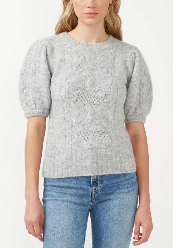 Lissa Women's Short Sleeve Sweater in Light Heather Grey - SW0015F sold by Buffalo David Bitton