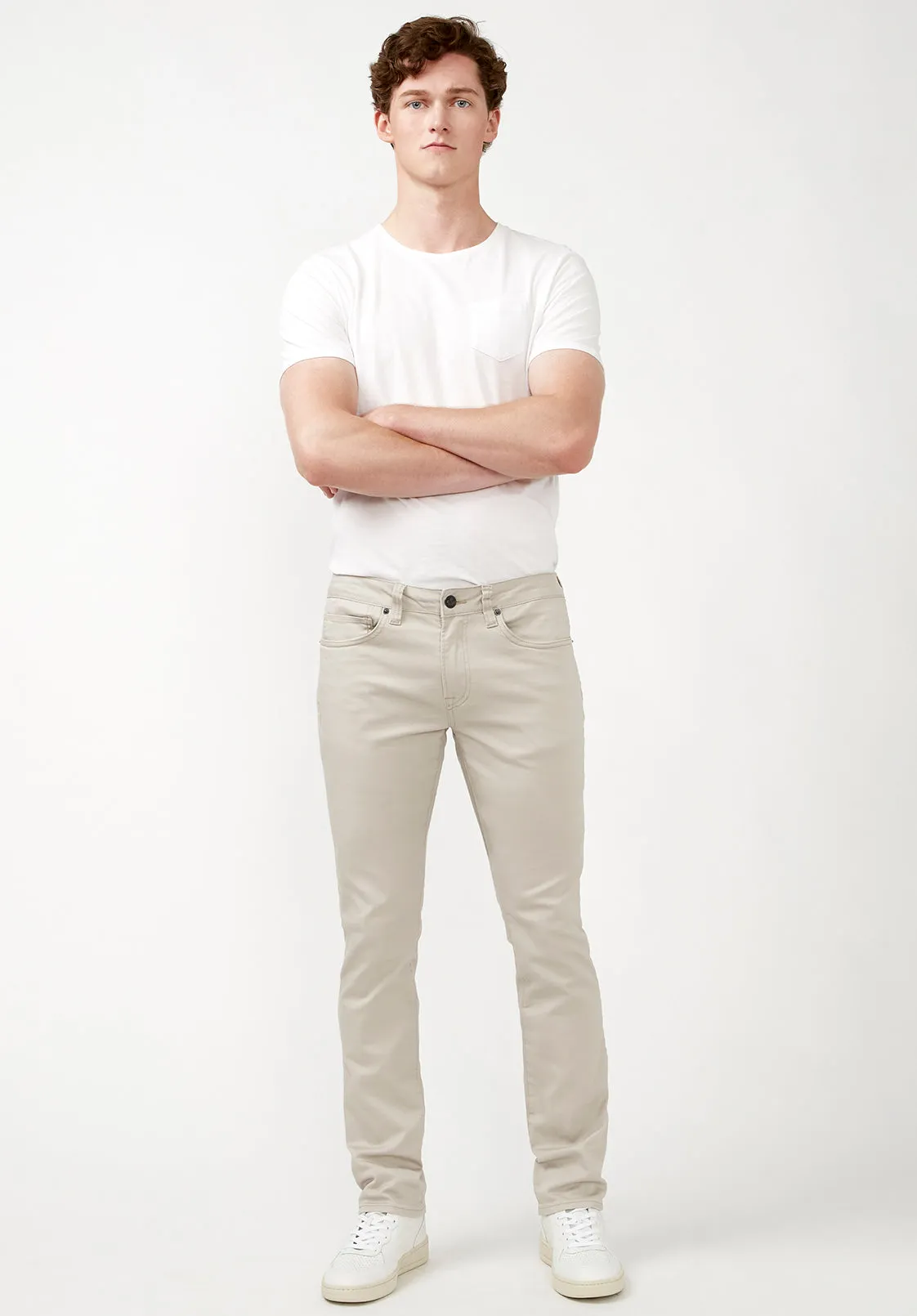 Slim Ash Men's Twill Pants in Beige - BM22017 sold by Buffalo David Bitton product image thumbnail 4