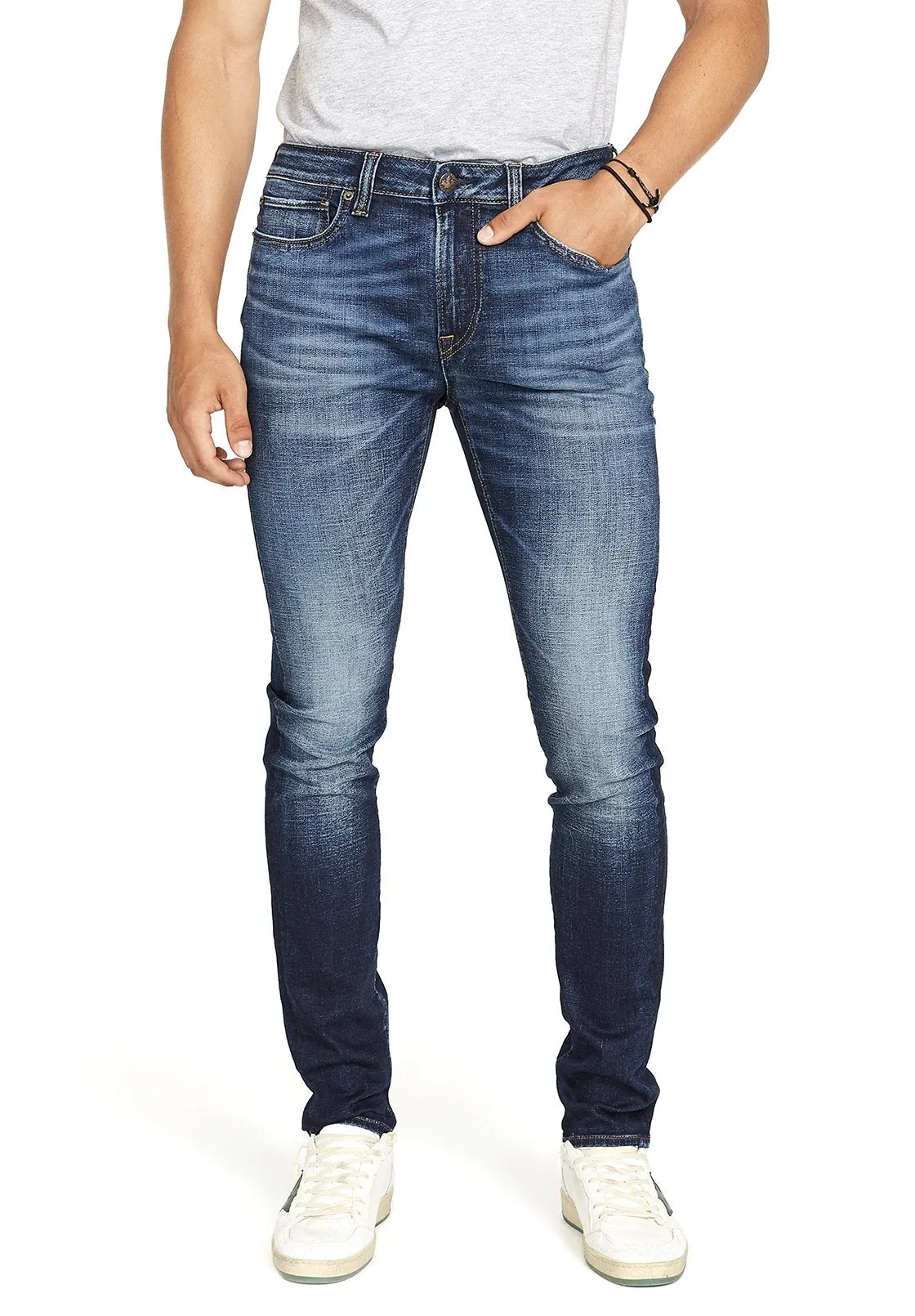 Max Men's Skinny Jeans, Light Medium Blue - BM22586 sold by Buffalo David Bitton