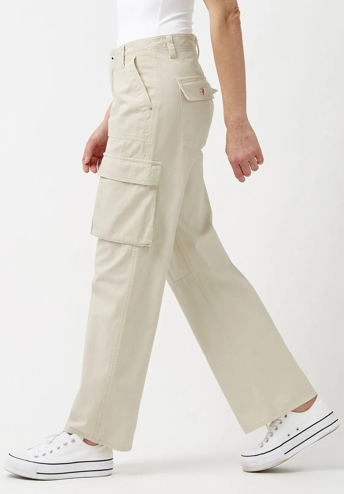 Low Rise Straight Gia Beige Cargo Pants - BL15915 sold by Buffalo David Bitton product image thumbnail 4