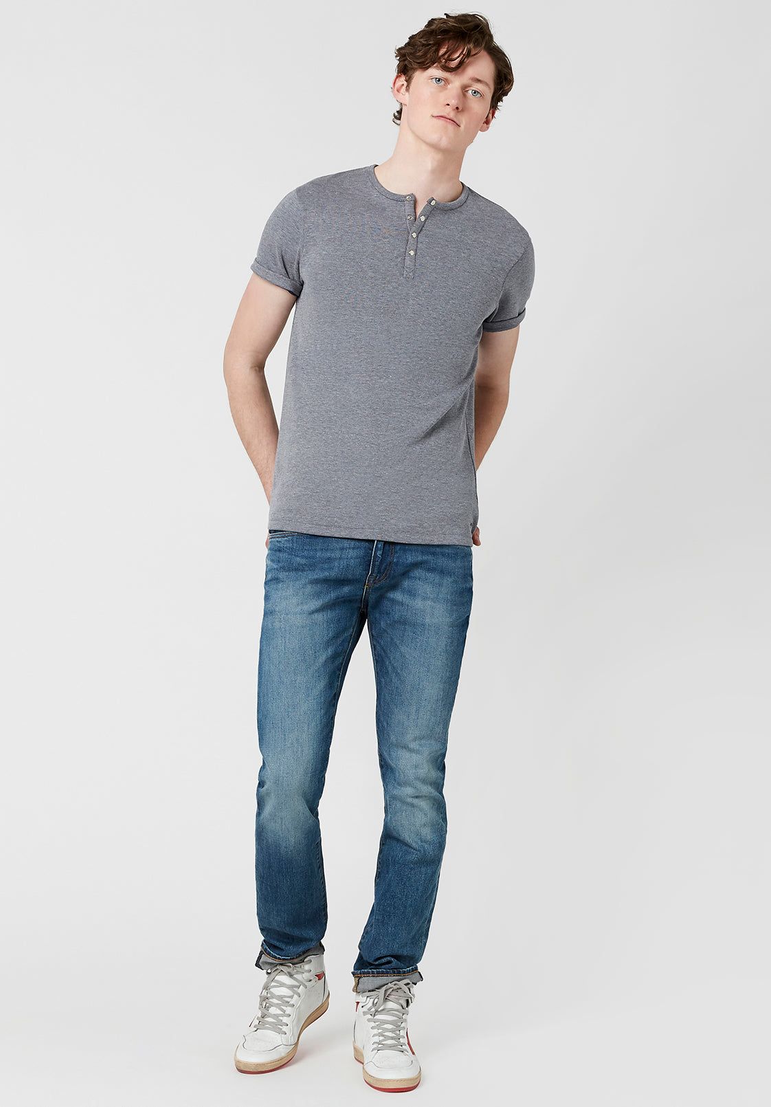 Kiwool Faded Henley T-Shirt - BM23514 sold by Buffalo David Bitton product image thumbnail 3