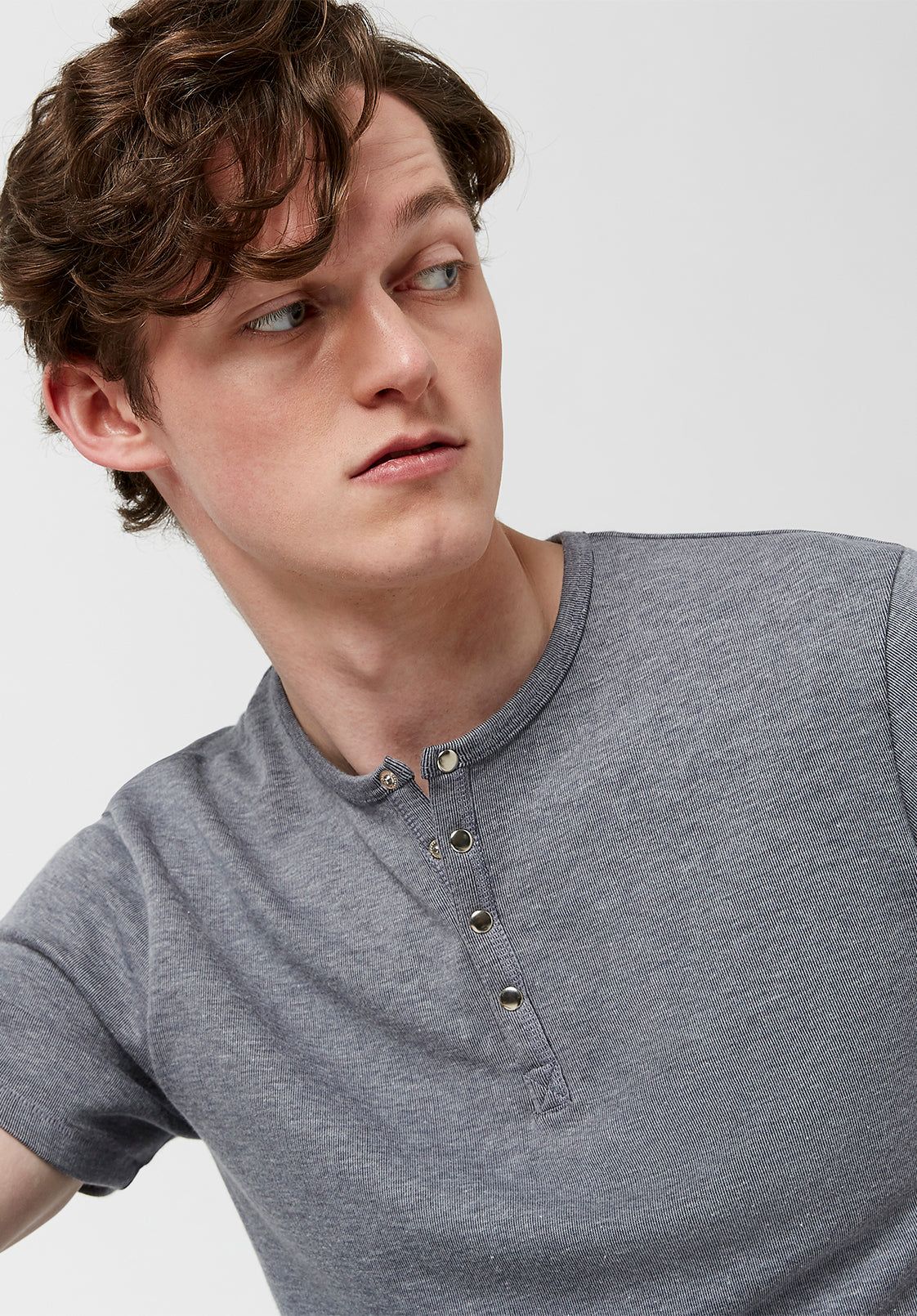 Kiwool Faded Henley T-Shirt - BM23514 sold by Buffalo David Bitton