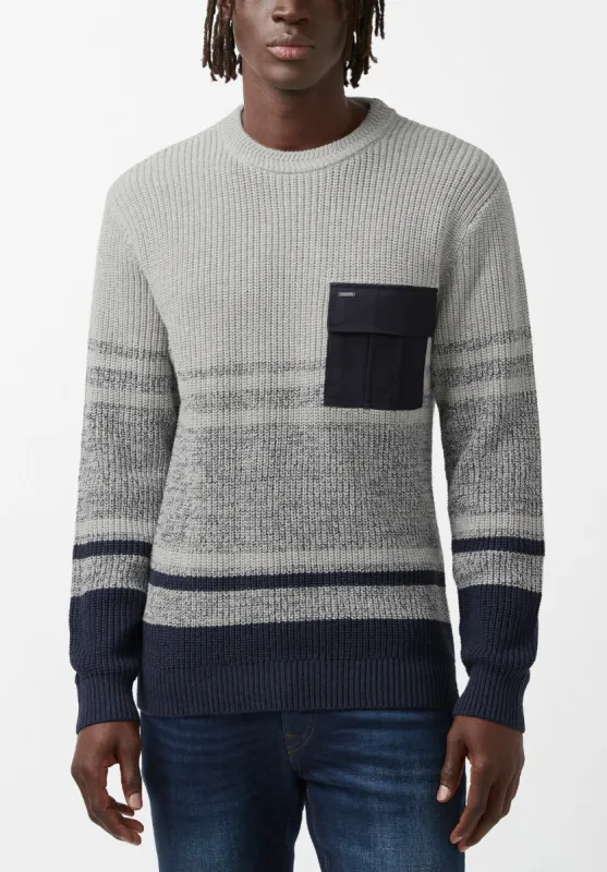 Walima Men’s Sweater in Navy - BM24058 sold by Buffalo David Bitton