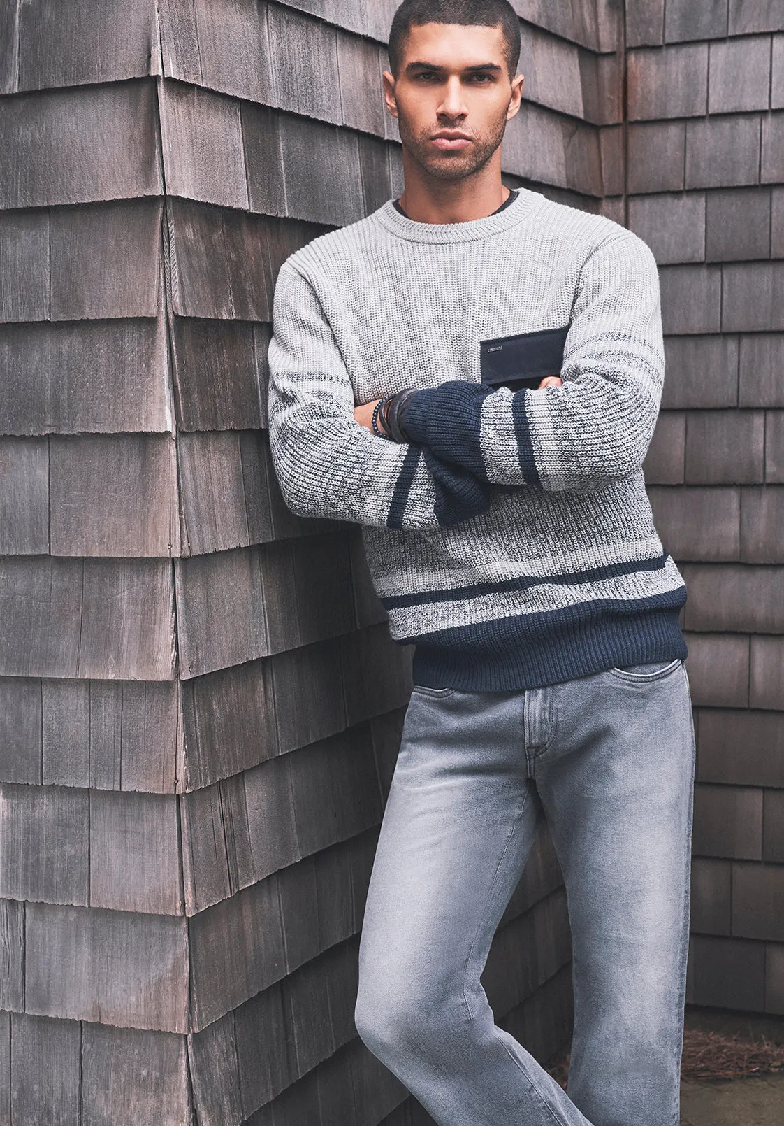 Walima Men’s Sweater in Navy - BM24058 sold by Buffalo David Bitton product image thumbnail 2