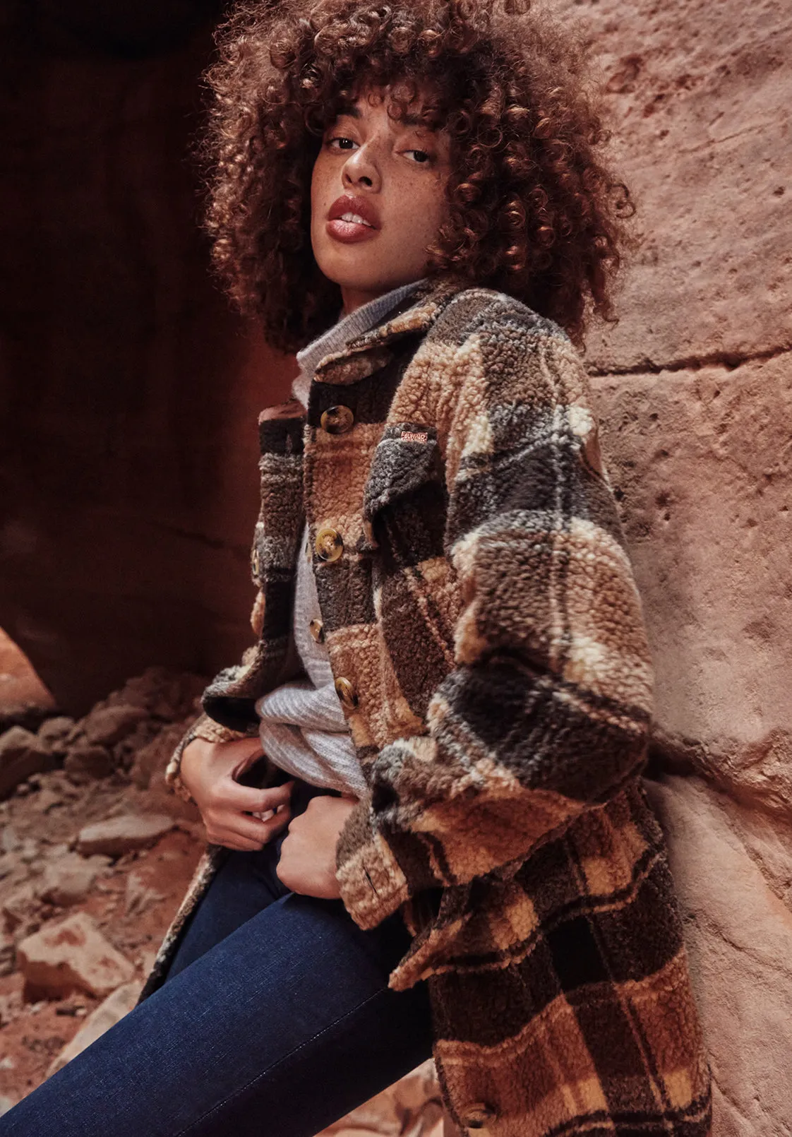 Oversize Sterling Sherpa Shacket - JK0576F sold by Buffalo David Bitton product image thumbnail 2