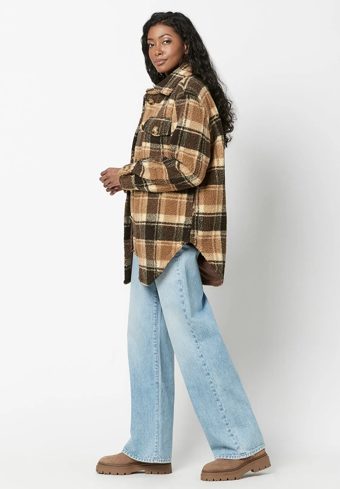 Oversize Sterling Sherpa Shacket - JK0576F sold by Buffalo David Bitton product image thumbnail 4