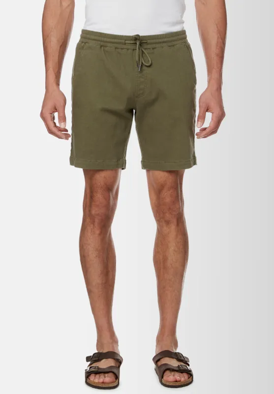 Higgers Cotton Twill Blend Army Green Shorts - BM23934 sold by Buffalo David Bitton