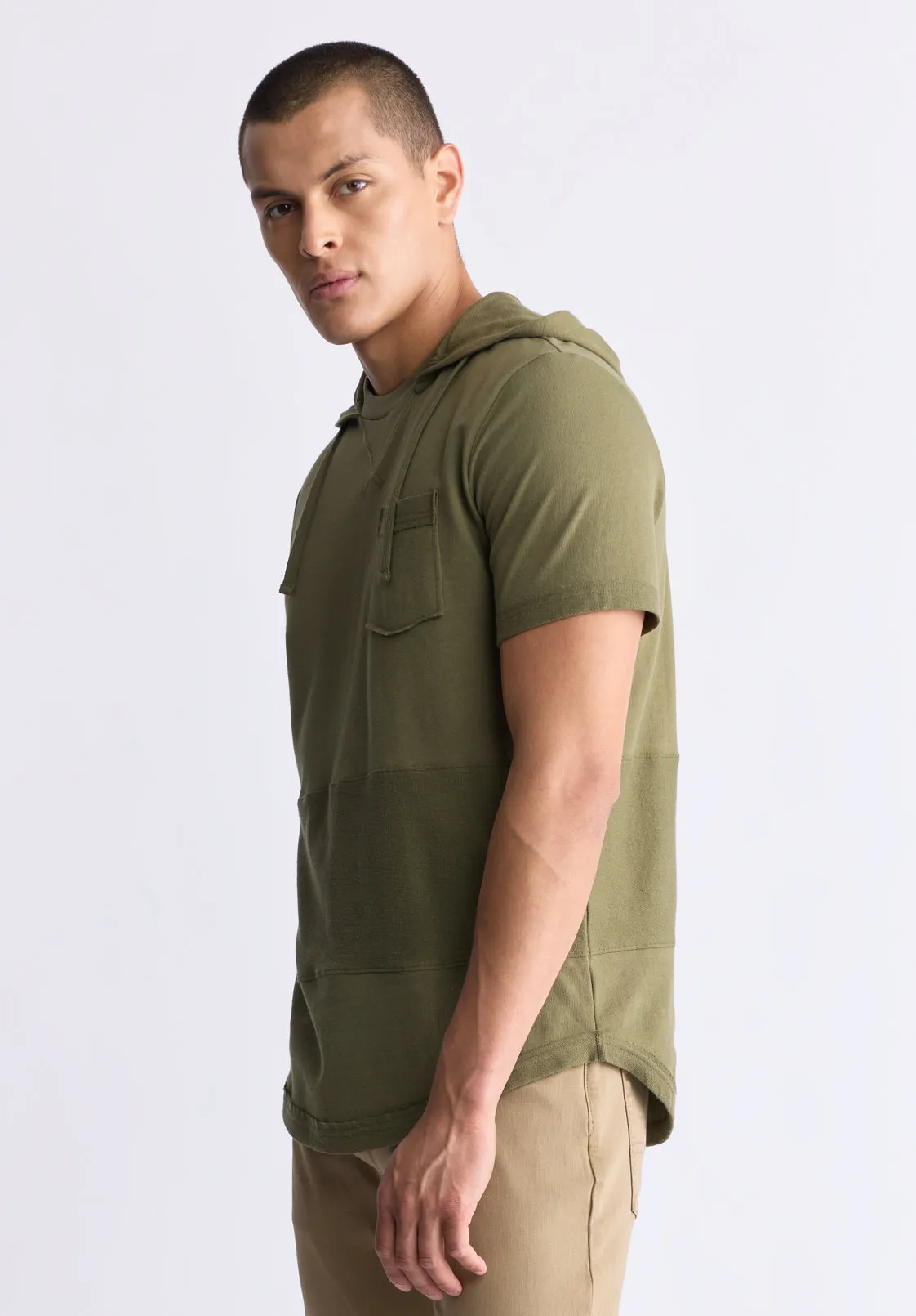 Katoni Men's Short-Sleeve Hooded T-Shirt, Burnt Olive - BM24524 sold by Buffalo David Bitton product image thumbnail 3