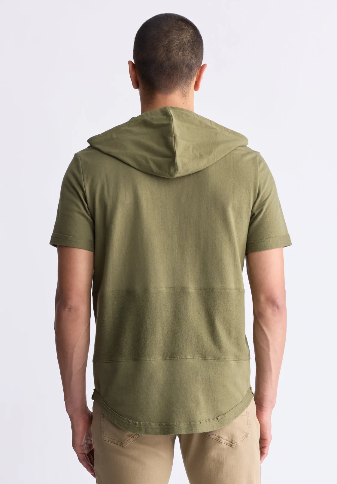Katoni Men's Short-Sleeve Hooded T-Shirt, Burnt Olive - BM24524 sold by Buffalo David Bitton product image thumbnail 4
