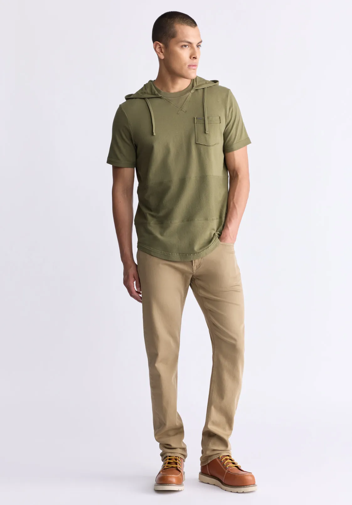 Katoni Men's Short-Sleeve Hooded T-Shirt, Burnt Olive - BM24524 sold by Buffalo David Bitton product image thumbnail 5