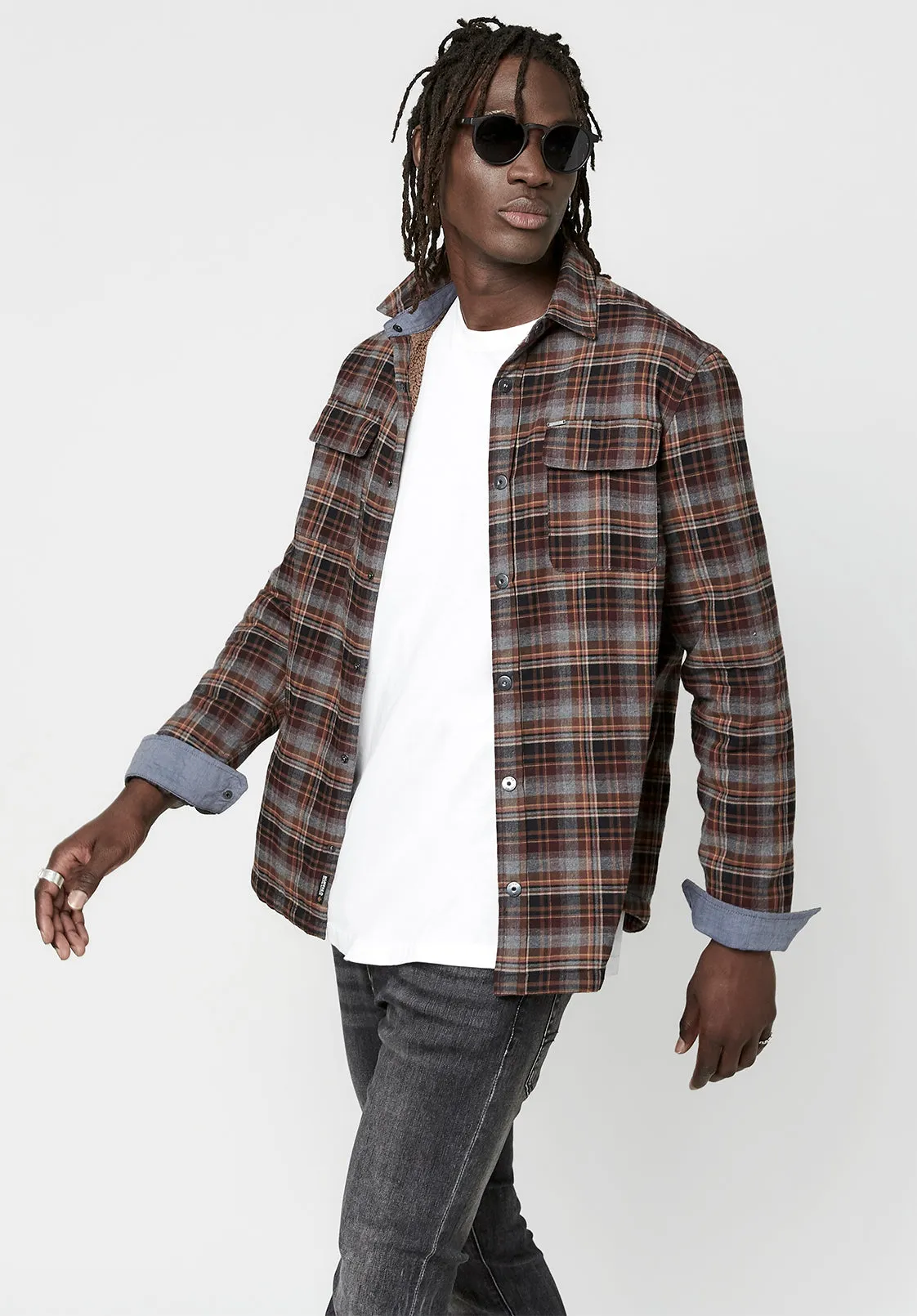 Sherpa-Lined Soqer Shacket - BM23673 sold by Buffalo David Bitton