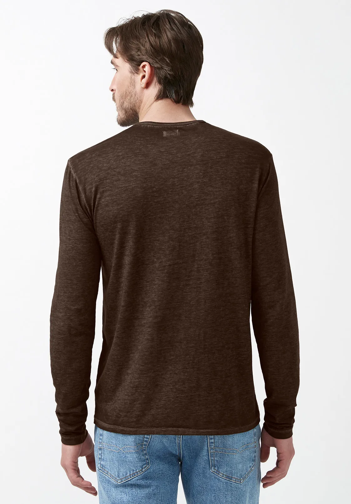 Kaduk Men's Long-Sleeve Henley Top in Brown - BM24041 sold by Buffalo David Bitton product image thumbnail 2