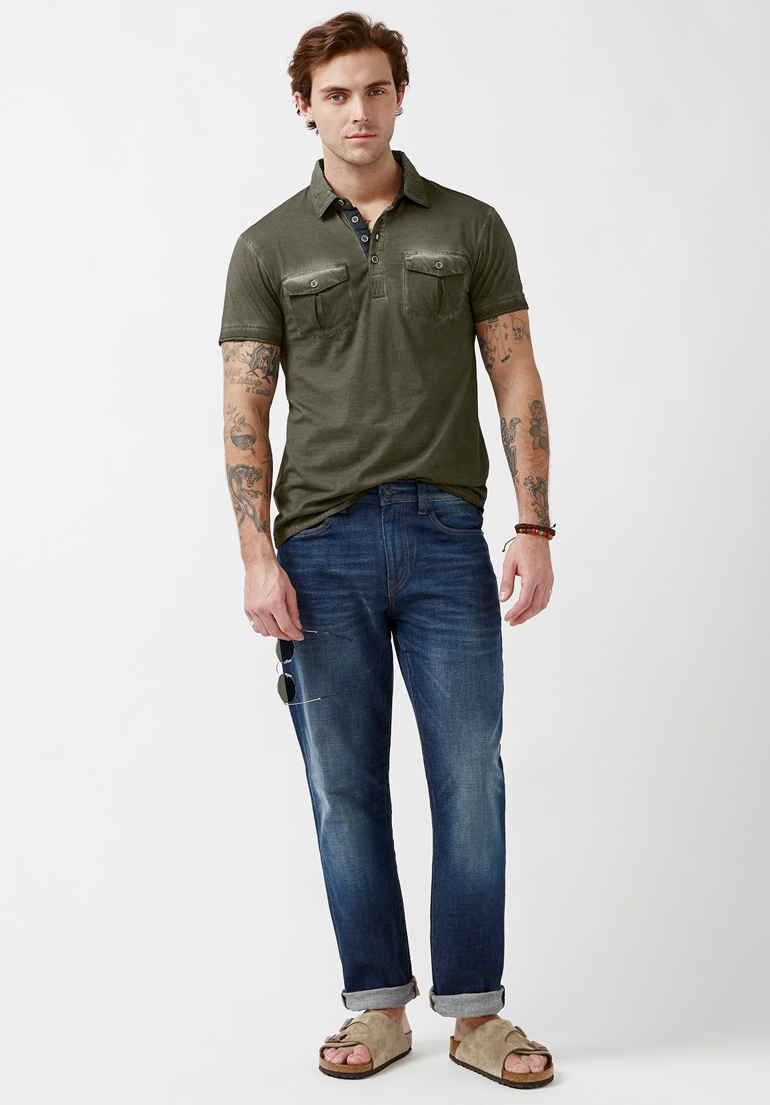 Kabad Fern Short-Sleeve Men’s Polo Top - BM23987 sold by Buffalo David Bitton product image thumbnail 5