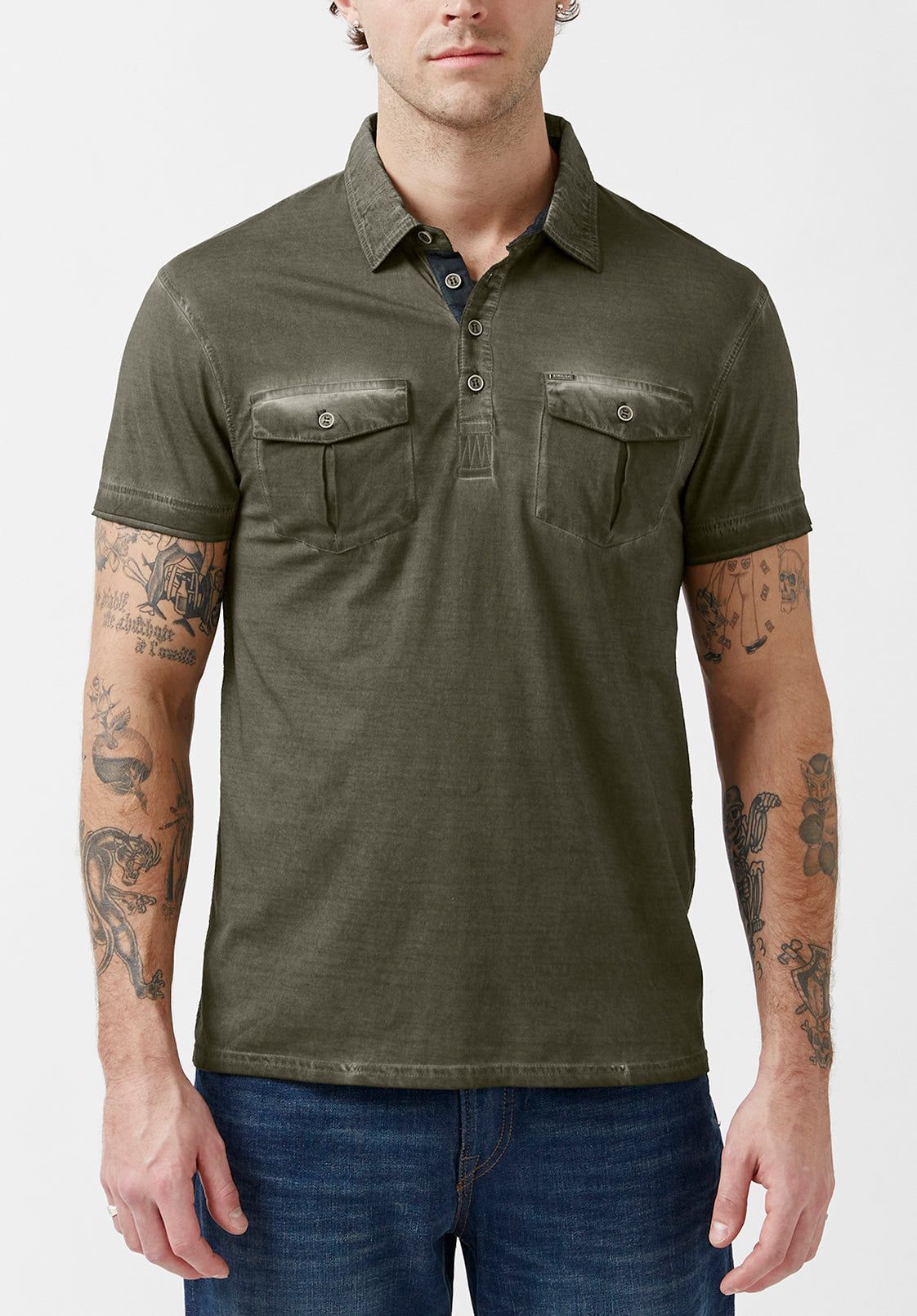 Kabad Fern Short-Sleeve Men’s Polo Top - BM23987 sold by Buffalo David Bitton