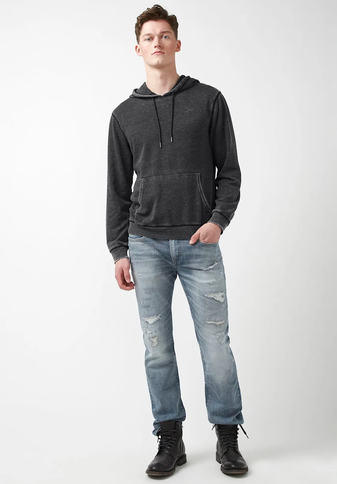 Farman Men’s Hoodie Sweatshirt in Black - BM24171 sold by Buffalo David Bitton product image thumbnail 5