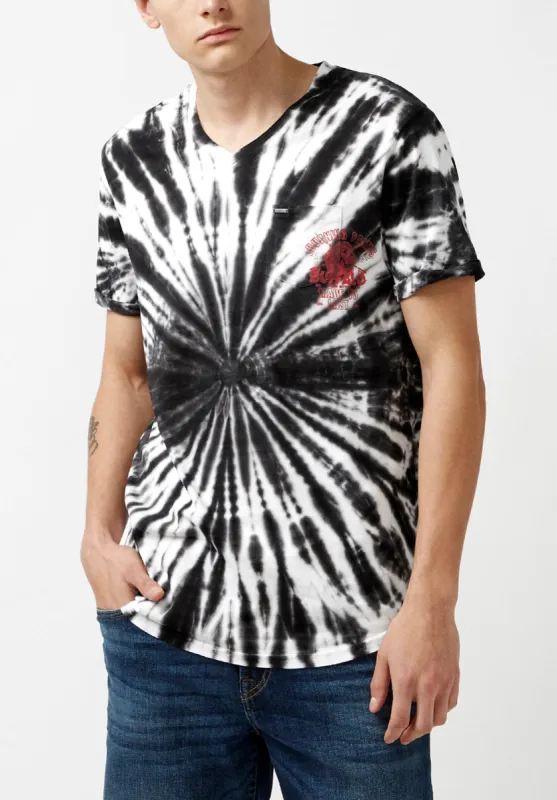 Kolis Tie Dye Black & White T-Shirt - BM23933 sold by Buffalo David Bitton