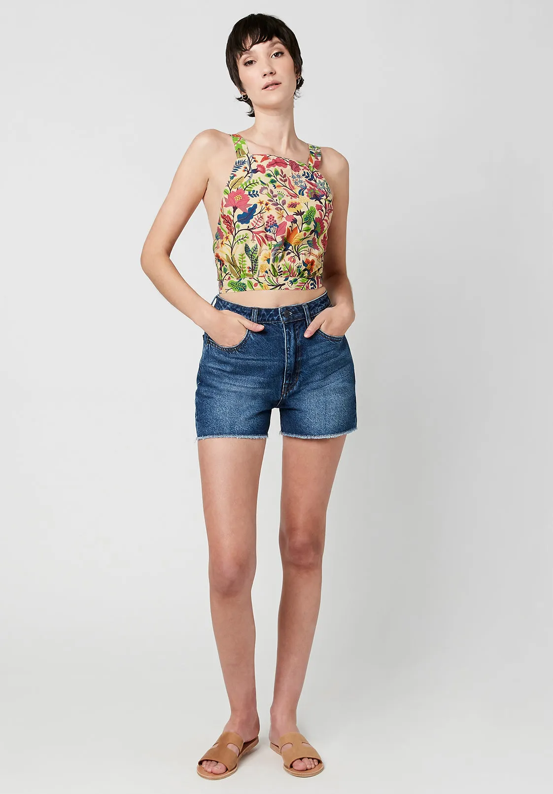 Robin Open Back Cropped Camisole - WT0375S sold by Buffalo David Bitton product image thumbnail 3