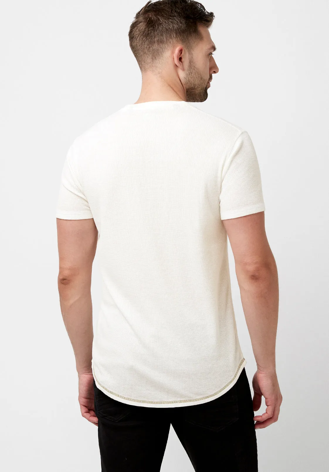 Kadya Waffle Knit White T-Shirt - BM23844 sold by Buffalo David Bitton product image thumbnail 2