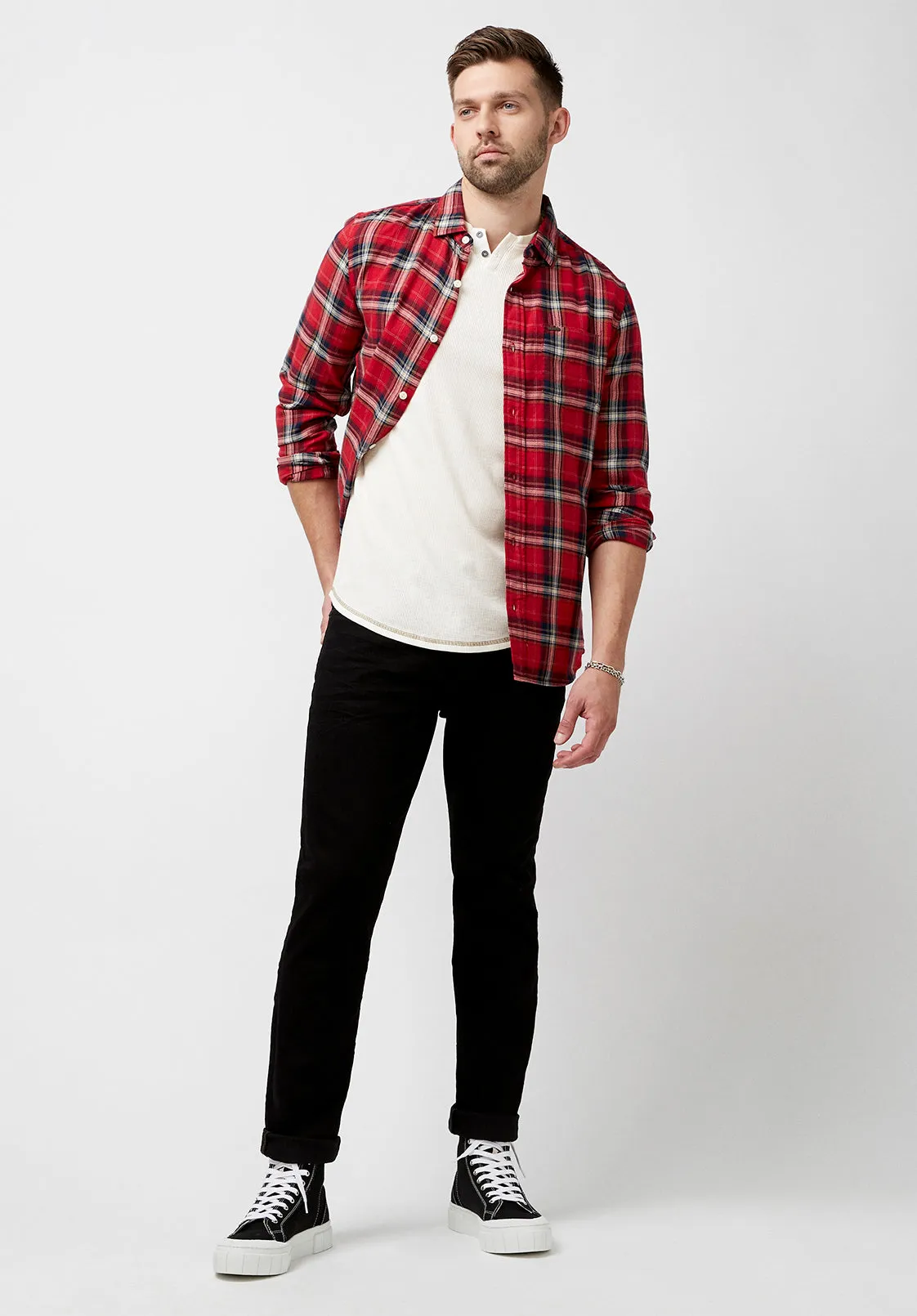 Kadya Waffle Knit White T-Shirt - BM23844 sold by Buffalo David Bitton product image thumbnail 5