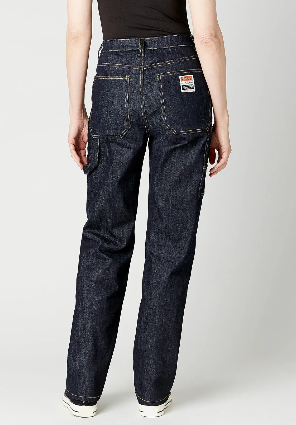 High Rise Jada Vintage Workwear Women's Jeans in Rinsed Wash - BL15835 sold by Buffalo David Bitton product image thumbnail 2