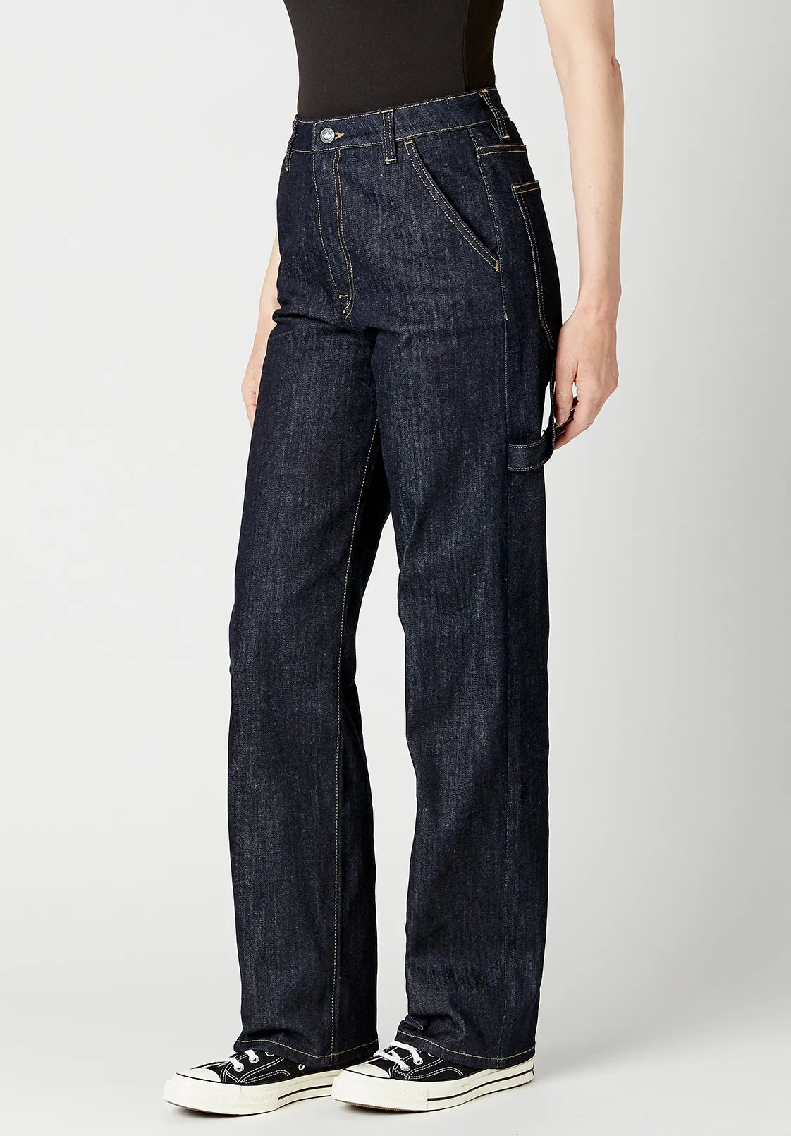 High Rise Jada Vintage Workwear Women's Jeans in Rinsed Wash - BL15835 sold by Buffalo David Bitton product image thumbnail 3